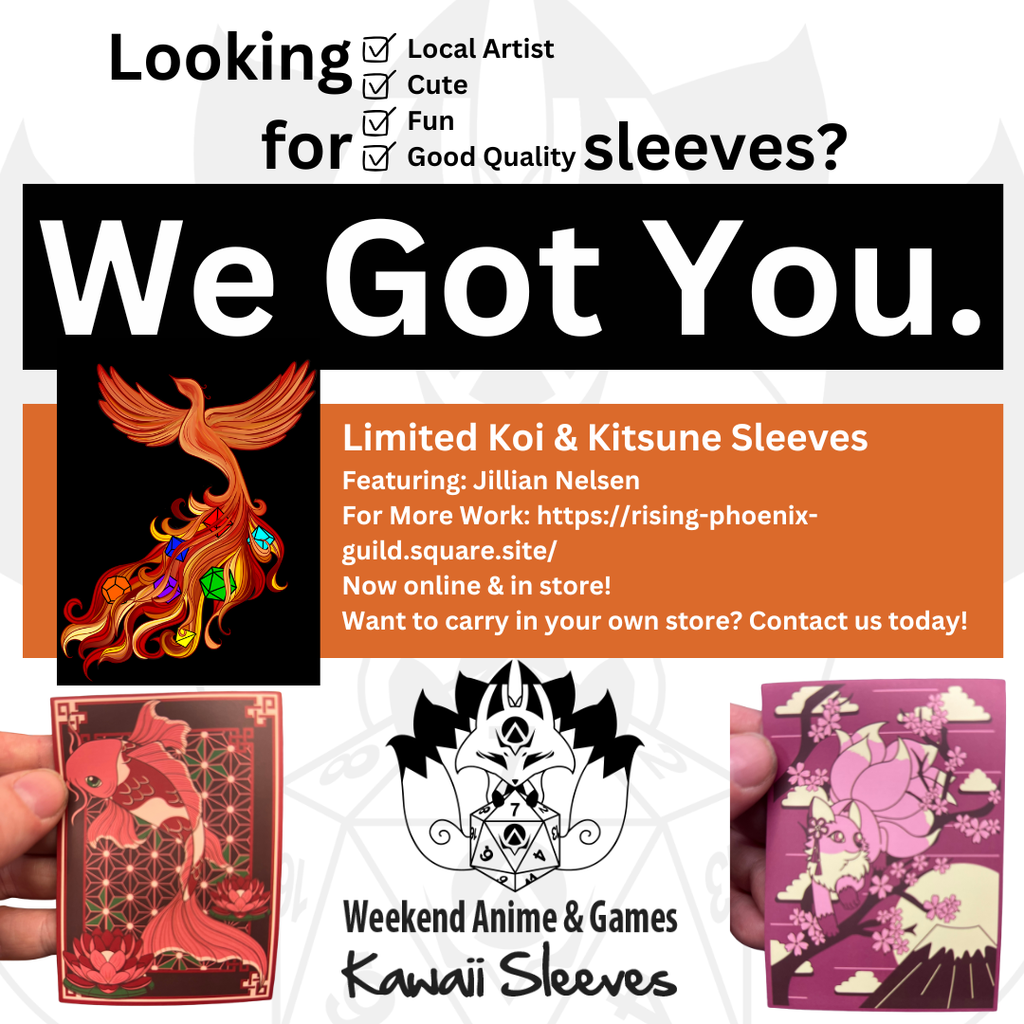 Kawaii Custom Gaming Card Sleeves: Pink Kitsune