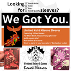 Kawaii Custom Gaming Card Sleeves: Pink Kitsune