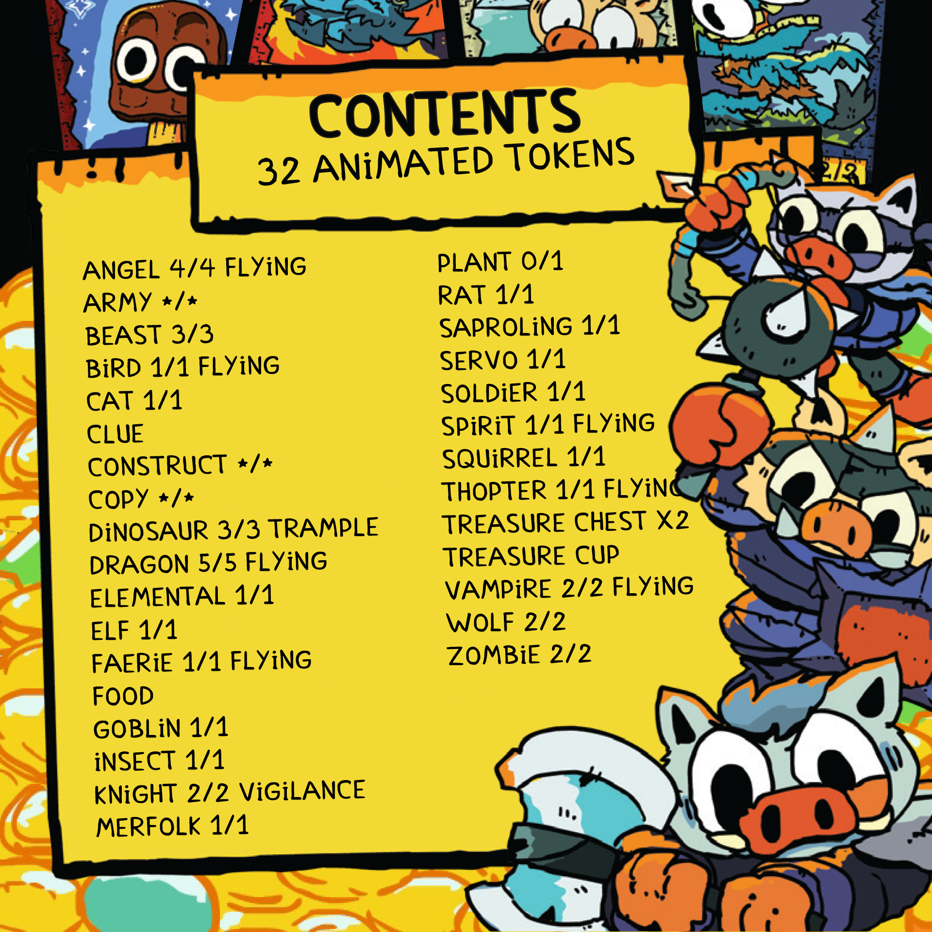 Animated Tokens for Magic The Gathering